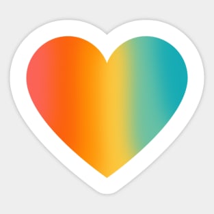 Gradient heart silhouette Sticker